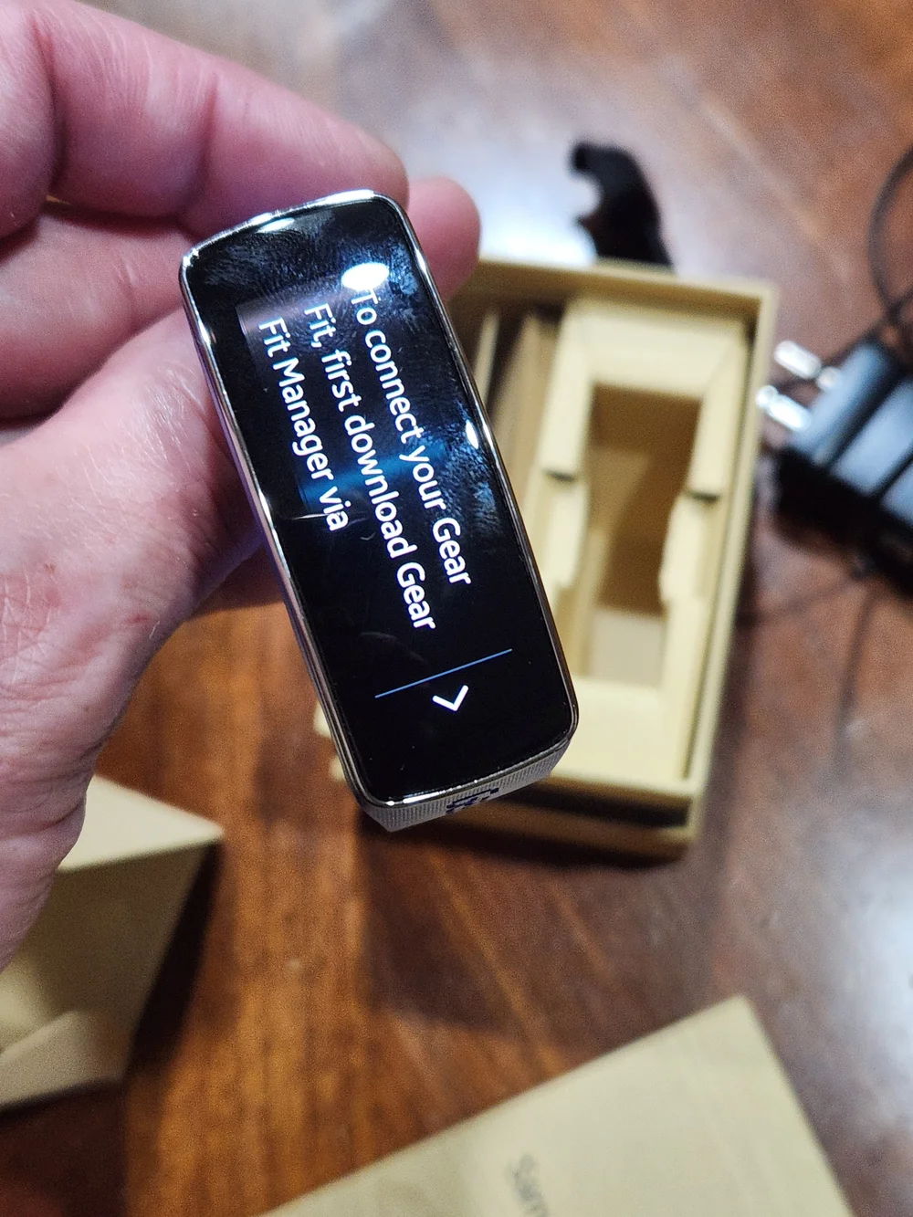 Samsung Gear Fit Smart Fitness Band - Blue and Black